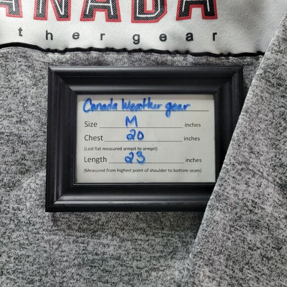 Canada Weather Gear Sweatshirt Pullover Womens Medium Gray Red Sportswear Soft - Picture 7 of 11
